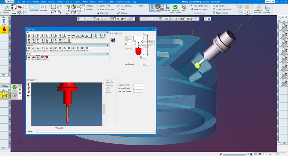 Supported stylus types include ball, disc, cylinder, and user-defined shapes