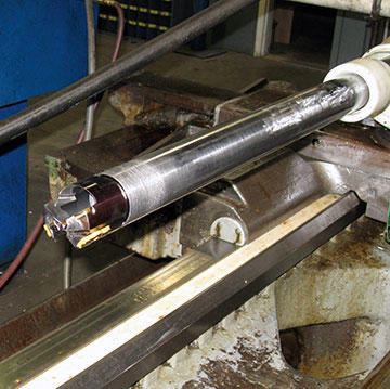 The company developed its own process for drilling the deep blind hole in each bit. Key to the process is the Sandvik Coromant Corodrill tool that allows coolant and chips to be drawn through the tool and out of the hole.