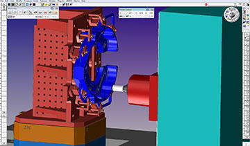 GibbsCAM can create or import accurate representations of all machine tool components, tooling, and fixtures, and combine them with models of castings for programming and machine simulation.