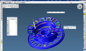 GibbsCAM displays machining operations on the spool of an RS Series reel, one of three lines of fishing reels designed and developed by Autopilot with assistance of local Bozeman fishing guides. Cut Part Rendering (Flash CPR) is one of the software’s toolpath verification utilities.