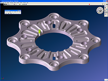 The machining process is reviewed using GibbsCAM’s Cut Part Rendering functionality allowing the program to be verified prior to actually running it on the machine tool.