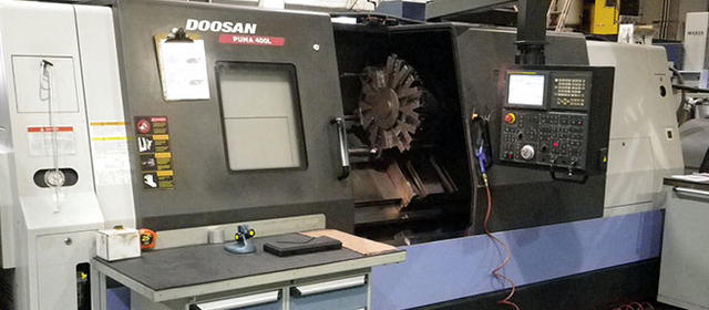 One of BRC’s new Doosan machines on the company’s shop floor in Calgary.