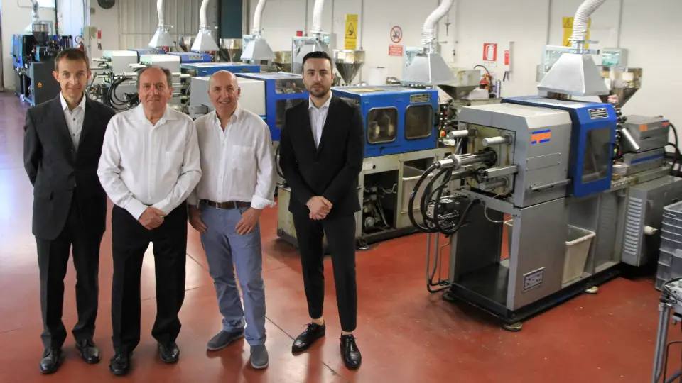 Da sinistra: Fabio Lorenzi, Gabriele Lorenzi, Maurizio Lorenzi, Alberto Davide Lorenzi, soci di Lorenplast