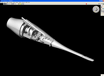 Innovative’s SurgiFile imported from SolidWorks CAD file into GibbsCAM SolidSurfacer in Parasolid format.