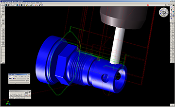 Instead of programming conventionally with two to four passes of 1/4” to 1/8” depth, Switzer programs a single pass at full 1/2” depth with GibbsCAM VoluMill, which generates an efficient toolpath with a smooth pattern that Switzer leaves as the surface finish to demonstrate workmanship.