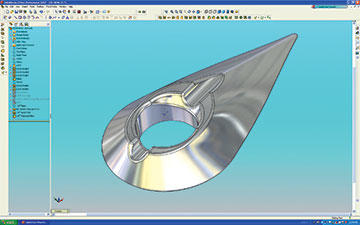 Todd Milanowski developed his design for the hood pin locking plate at his kitchen table, then modeled it in SolidWorks.