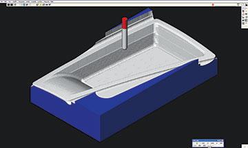 The Cut Part Rendering feature helped Todd ensure clean cuts, without gouging, in creating what he considers the most difficult part to develop for the Reator, the upper side air scoop. The two outer sections serve as the exhaust ports, leaving the center, two-port section as decorative.