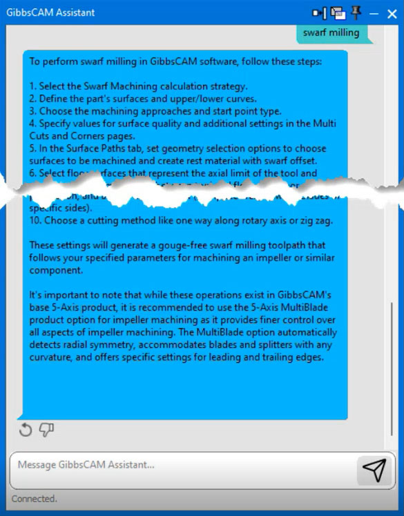 GibbsCAM Assistant example