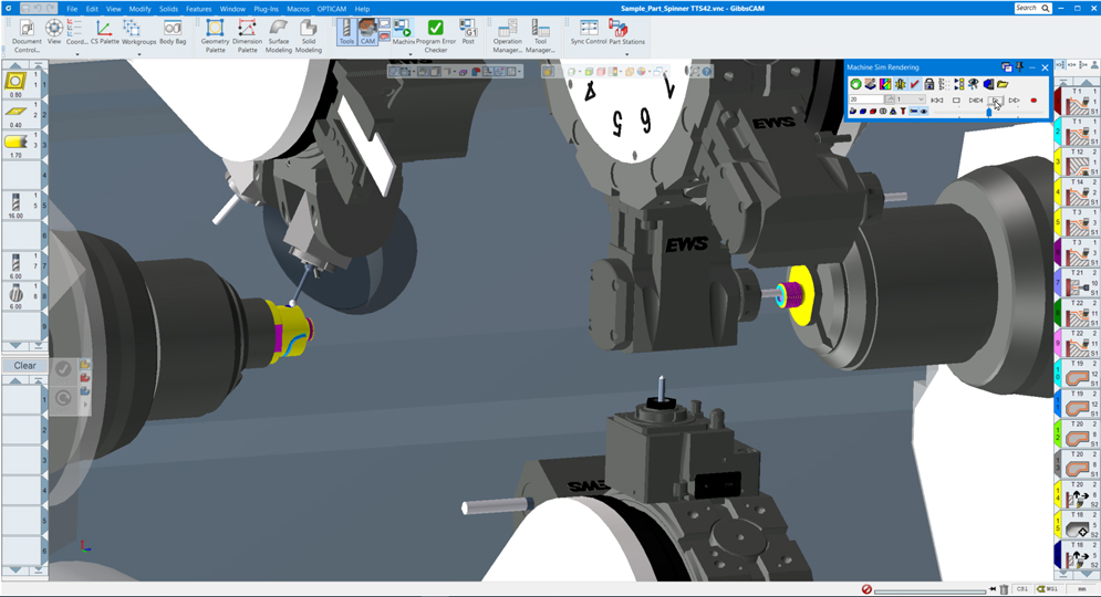 Fully verify NC programs on-screen, reducing the risk of gouges and collisions