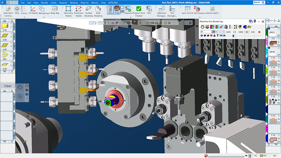 Program machines with any number of turrets and spindles