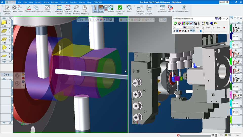 Fully verify NC programs on-screen, reducing the risk of gouges and collisions