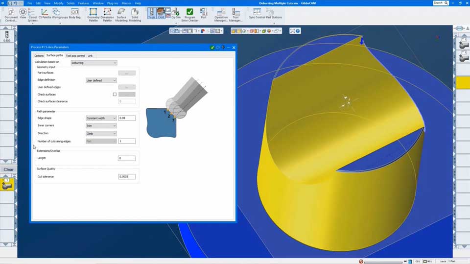 5-Axis CAM Toolpath