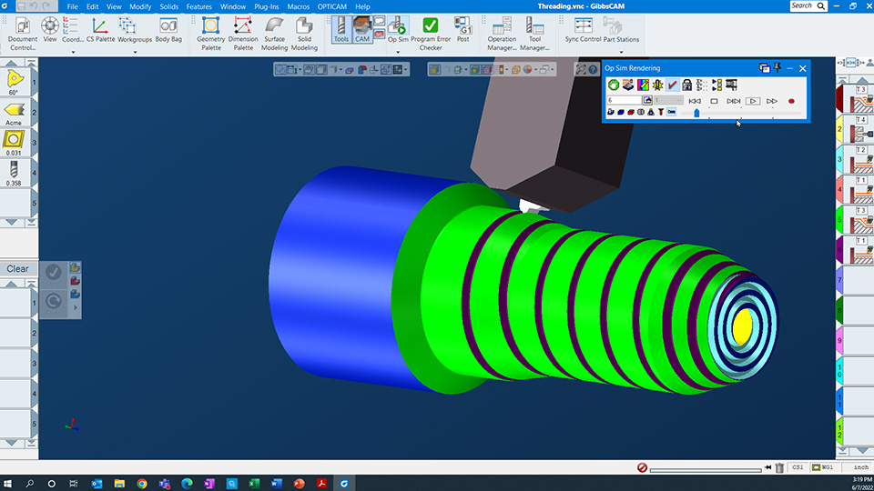 Variable Pitch Threading